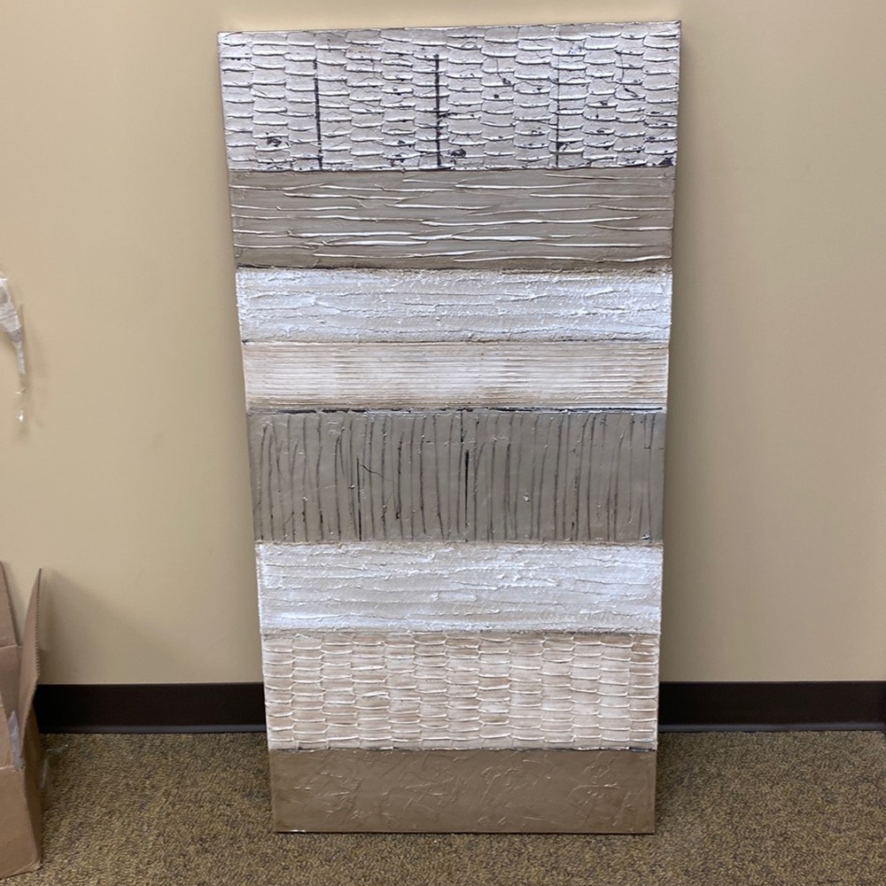 Wall decor. Good, silver brown, white abstract